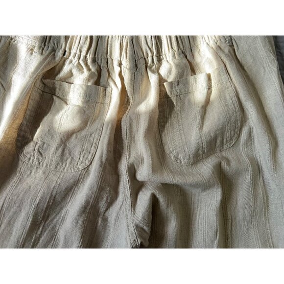 Canyon River Blues Linen Blend Pants XL Pull On Tan  Lagenlook Boho Coastal Beac - Picture 6 of 12